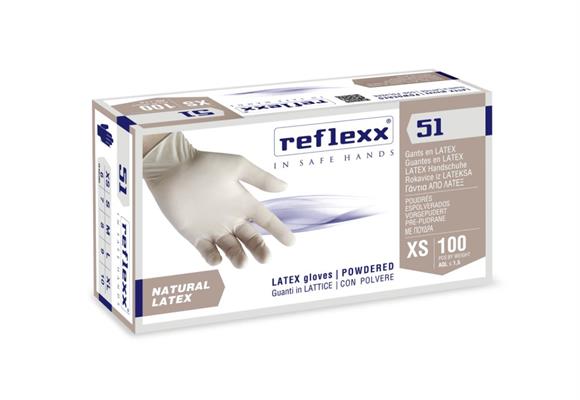 REFLEXX 51 GUANTI IN LATTICE CON POLVERE CF DA 100 PEZZI