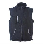 PORTUGAL GILET IN POLYESTERE PONGEE BLU