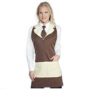 GREMBIULE MADEIRA CON ZIP CACAO/CREMA