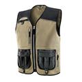 GILET TECNO KAKI / NERO MULTITASCHE 60% COTONE - 40% POLIESTERE