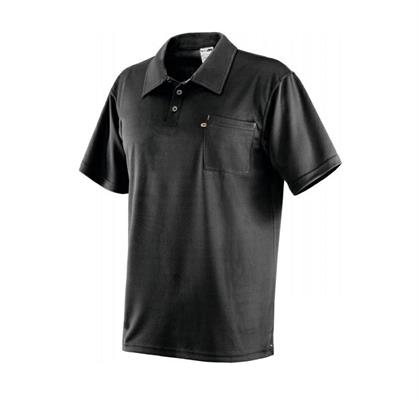 POLO GB DRY MANICA CORTA 100% POLIESTERE CON TASCHINO NERO/A