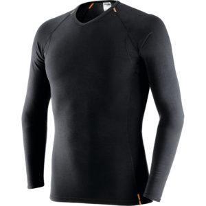 T-SHIRT 2ND SKIN IN TESSUTO TERMOREGOLATORE MANICA LUNGA NERA