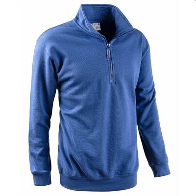 SMASH - FELPA MEZZA ZIP BLU ROYAL