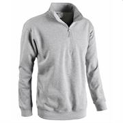 SMASH - FELPA MEZZA ZIP GRIGIO CHIARO