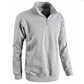 SMASH - FELPA MEZZA ZIP GRIGIO CHIARO