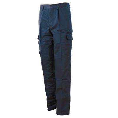 PANTALONE INVERNALE FELPATO MULTITASCHE BLU