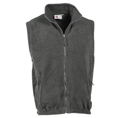 GILET IN PILE ANTRACITE ZIP TOTALE