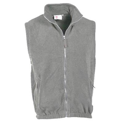 GILET IN PILE GRIGIO ZIP TOTALE