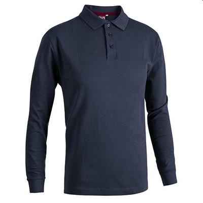 BECKER POLO UOMO MANICA LUNGA BLU
