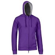 FELPA ATHENA FULL ZIP CON CAPPUCCIO VIOLA