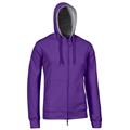 FELPA ATHENA FULL ZIP CON CAPPUCCIO VIOLA