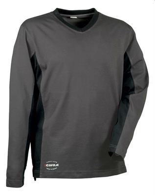 MADEIRA T-SHIRT DA LAVORO MANICA LUNGA A V COFRA ANTRACITE